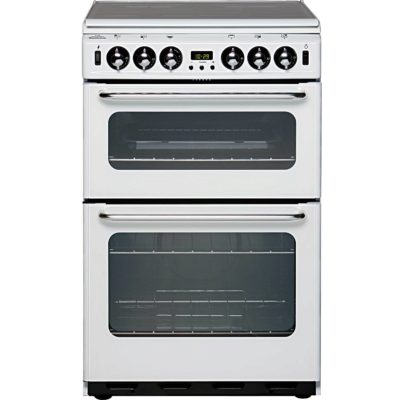 New World 550TSIDLm 55cm Twin Cavity Gas Cooker in White New World 550TSIDLm 55cm Twin Cavity Gas Cooker in White
